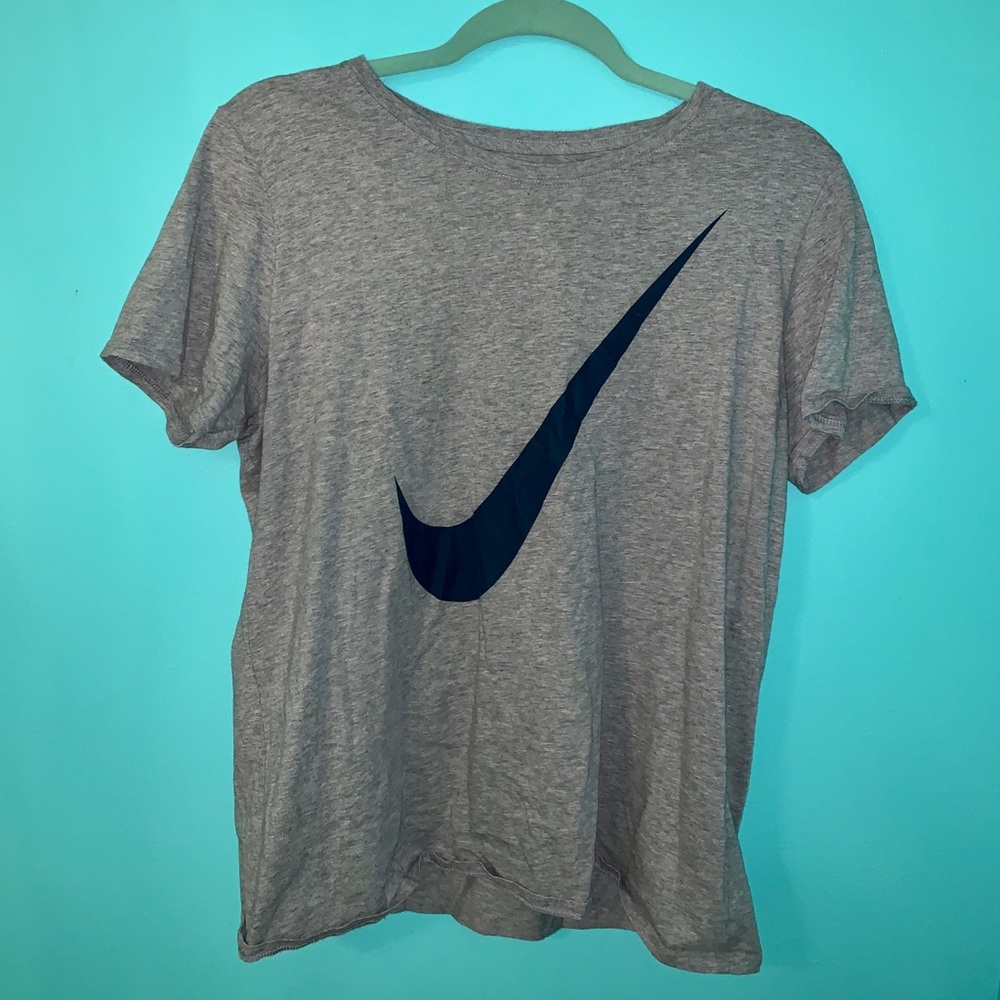 Gray Nike T-shirt with teal logo!!